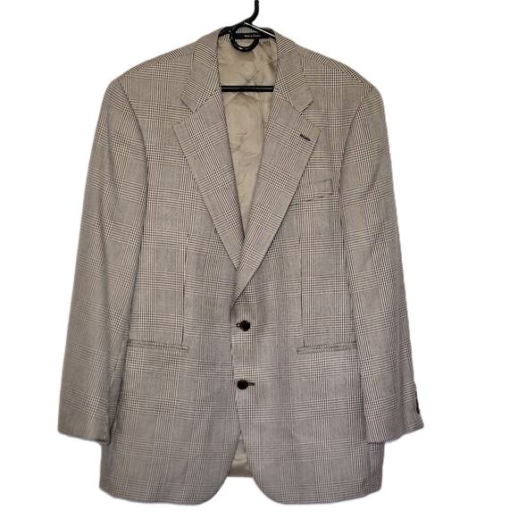 Chaps‎ Ralph Lauren Mens Blazer Sport Coat Silk Wool Blend Two Button 42T - Picture 1 of 11